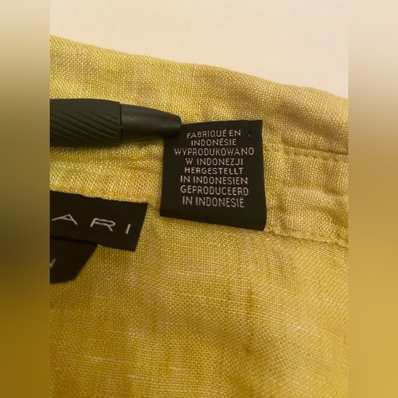 Tahari Woman’s 100% Linen Collared Popover Tunic Shirt - 3/4 Sleeve Size Medium - Picture 4 of 4